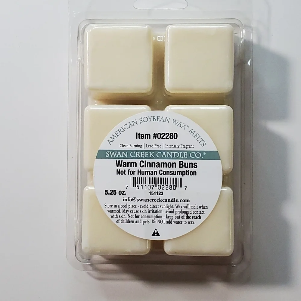 WARM CINNAMON BUNS by SWAN CREEK CANDLE CO Drizzle Melts Natural Wax 5.25 oz NWT